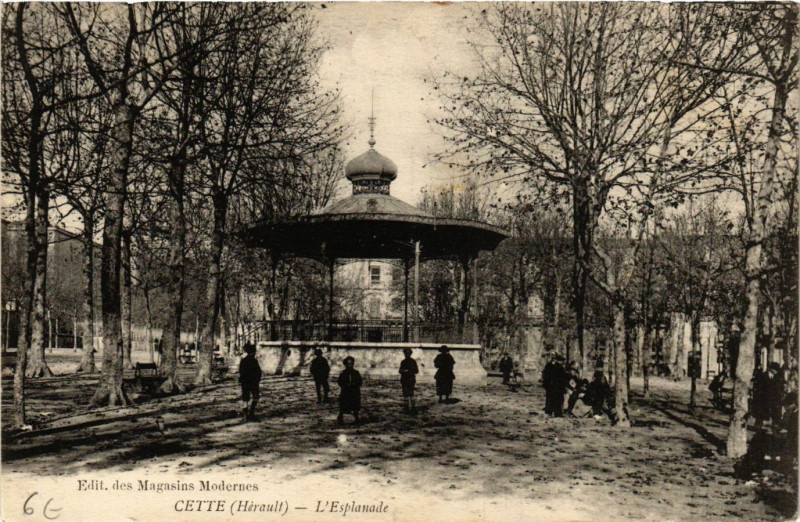 Carte postale ancienne Cette (Hérault) - L'Esplanade