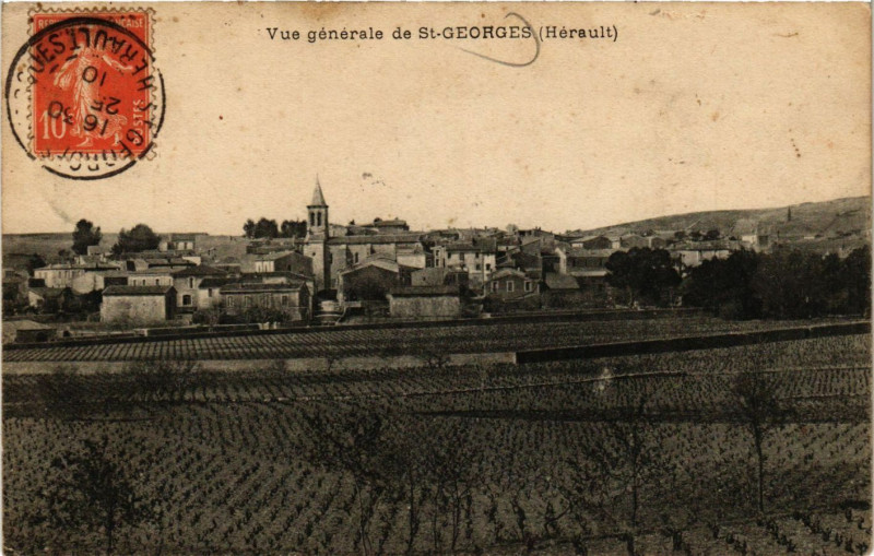Carte postale ancienne Vue generale de Saint-Georges (Herault)