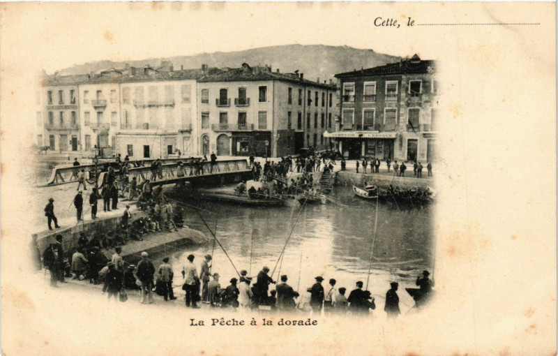 Carte postale ancienne Cette - La Peche a la dorade