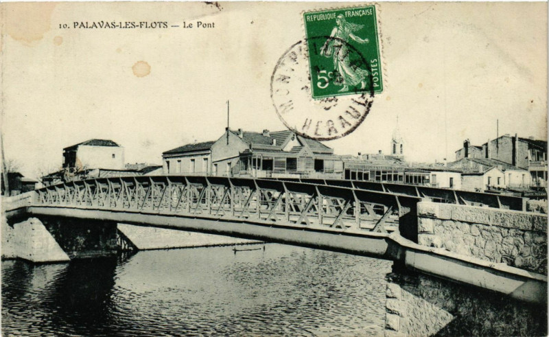 Carte postale ancienne Palavas-Les-Flots-Le Pont à Palavas-les-Flots