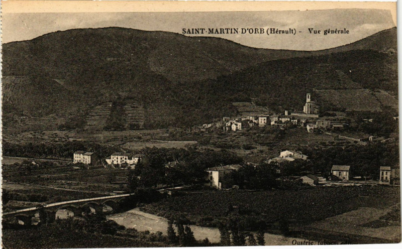Carte postale ancienne Saint-Martin-D'Orb (Herault) - Vue generale