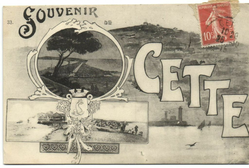 Carte postale ancienne Souvenir de Cette