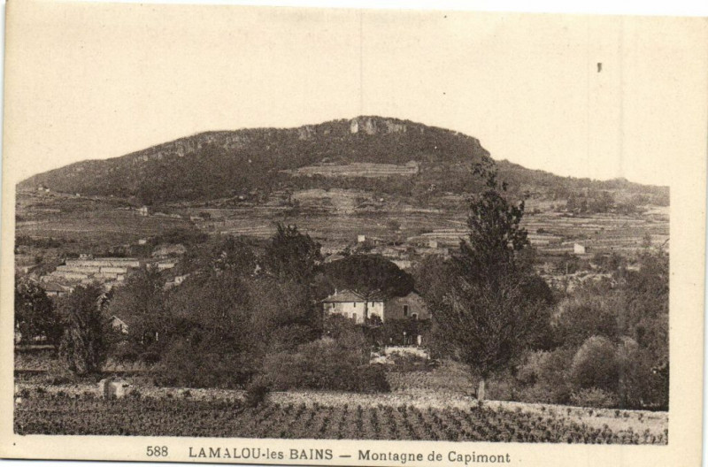 Carte postale ancienne Lamalou-les-Bains Montagne de Capimont à Lamalou-les-Bains