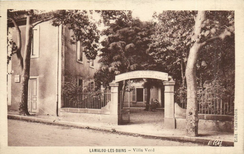 Carte postale ancienne Lamalou -les-Bains - Villa Verd à Lamalou-les-Bains