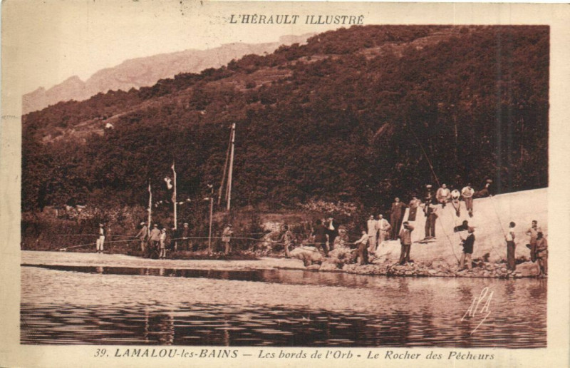 Carte postale ancienne L'Hérault illustrée Lamalou-les-Bains - Les bords de l'Orb - ... à Lamalou-les-Bains