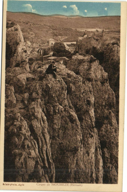 Carte postale ancienne Cirque de Moureze (Hérault) à Mourèze