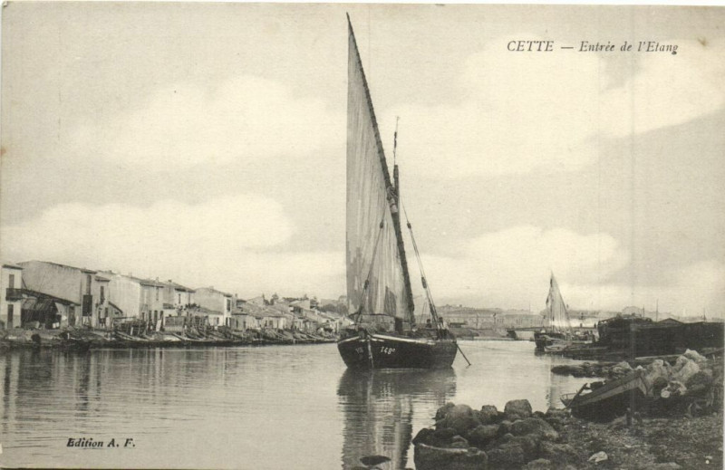 Carte postale ancienne Cette - Entrée de l'Etang