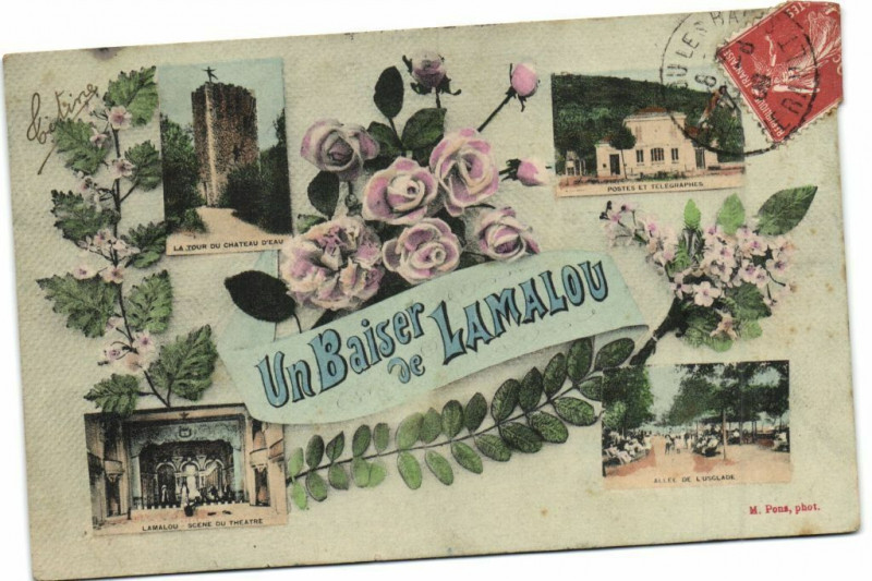 Carte postale ancienne Un Baiser de Lamalou