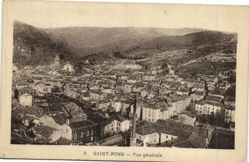 Carte postale ancienne Saint-Pons - Vue générale