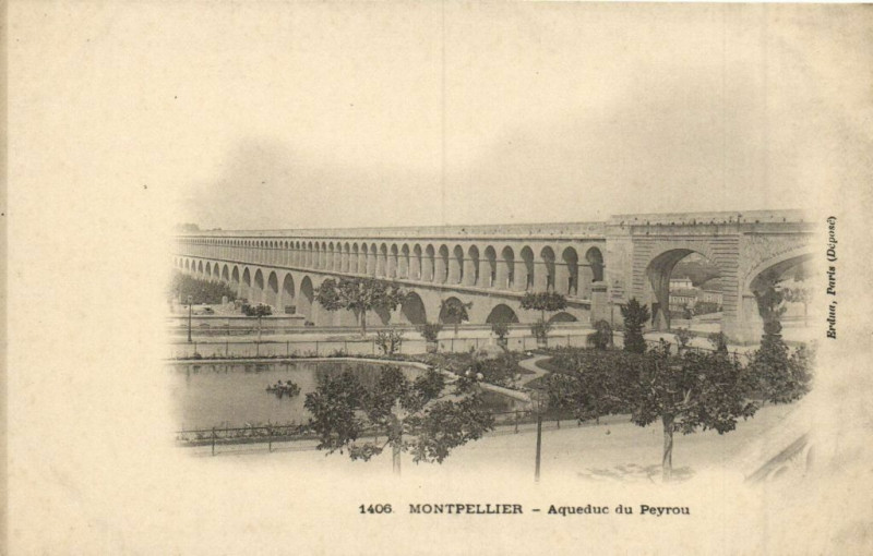 Carte postale ancienne Montpellier - Aqueduc du Payrou à Montpellier