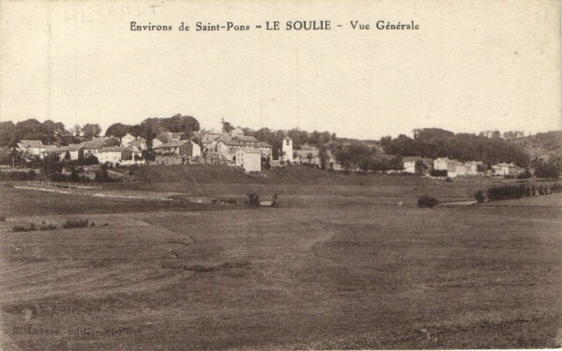 Carte postale ancienne Environs de Saint-Pons - Le Souile - Vue générale