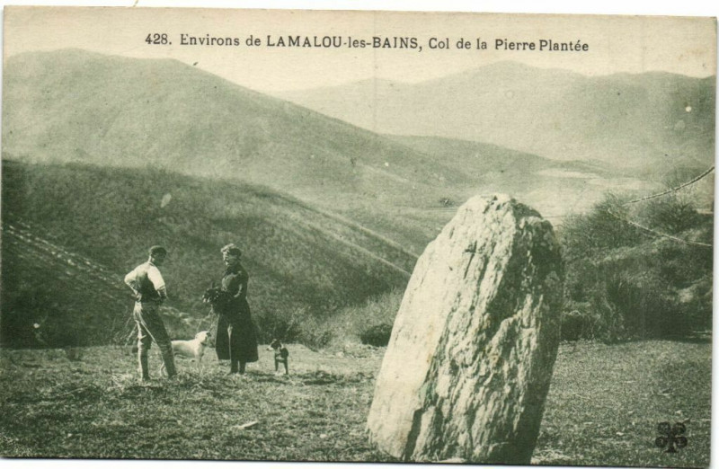 Carte postale ancienne Environs de Lamalou-les-Bains - Col de la Pierre Plantée à Lamalou-les-Bains