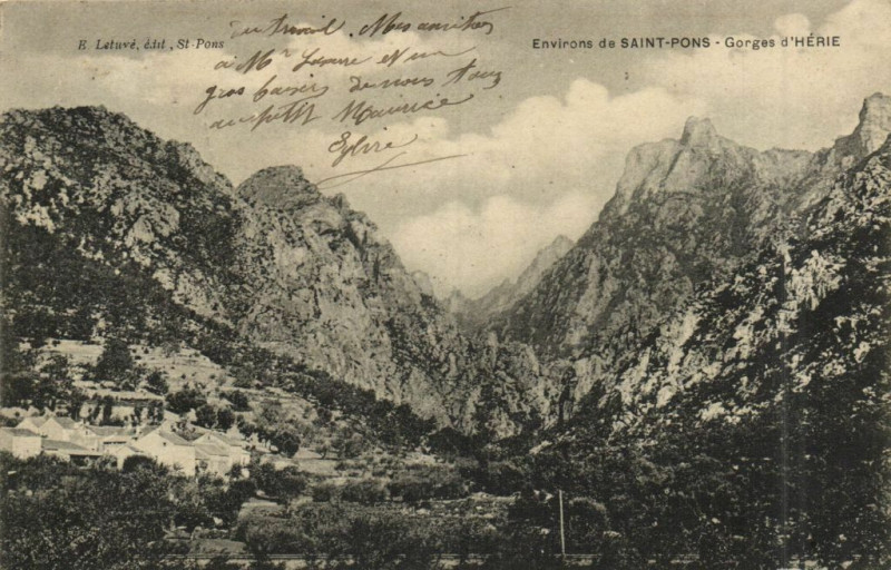 Carte postale ancienne Environs de  Saint -Pons -Gorges d'Hérie