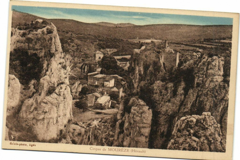 Carte postale ancienne Cirque de Mouréze (Hérault) à Mourèze