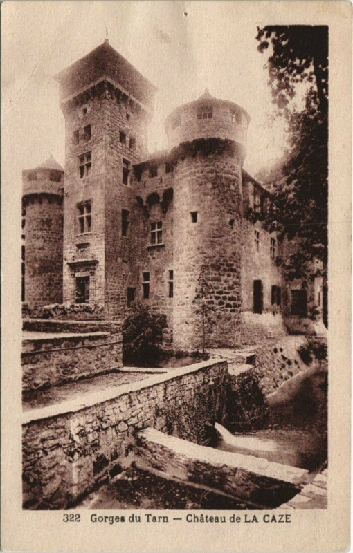 Carte postale ancienne Gorges du Tarn - Chateau de La Caze