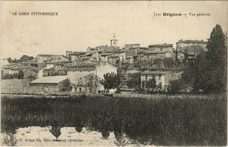 Carte postale ancienne Le Gard Pittoresque - Brignon - Vue générale à Brignon