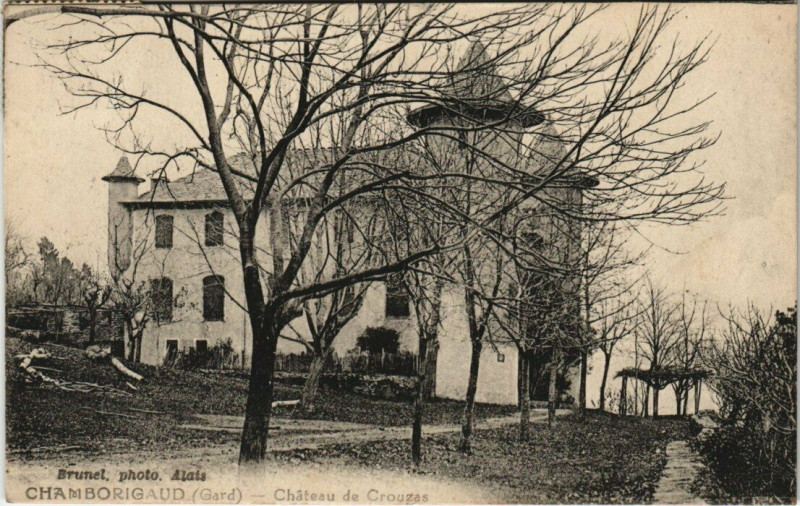 Carte postale ancienne Chamborigaud - Chateau de Crougas à Chamborigaud
