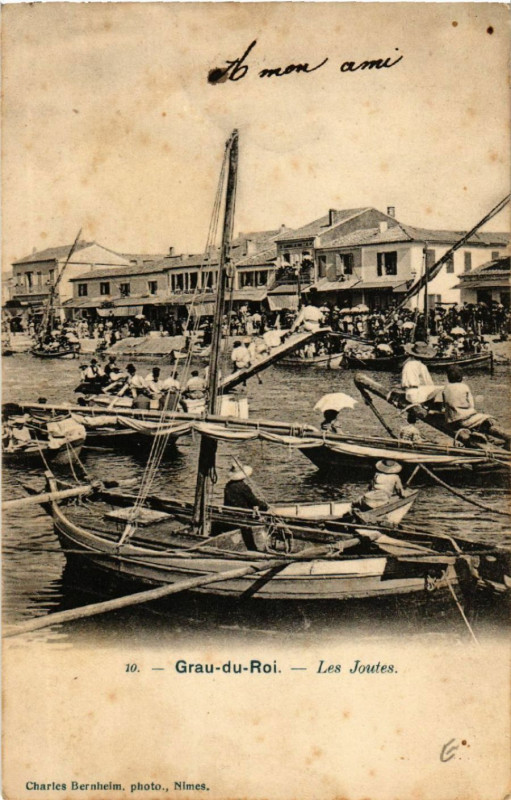 Carte postale ancienne Grau-du-Roi - Les Joutes
