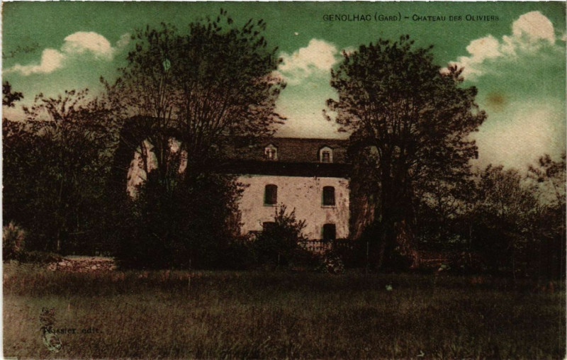 Carte postale ancienne Genolhac - Chateau des Oliviers à Génolhac