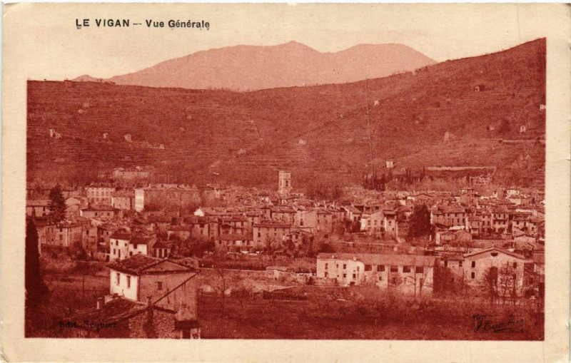 Carte postale ancienne Le Vigan - Vue Générale au Vigan