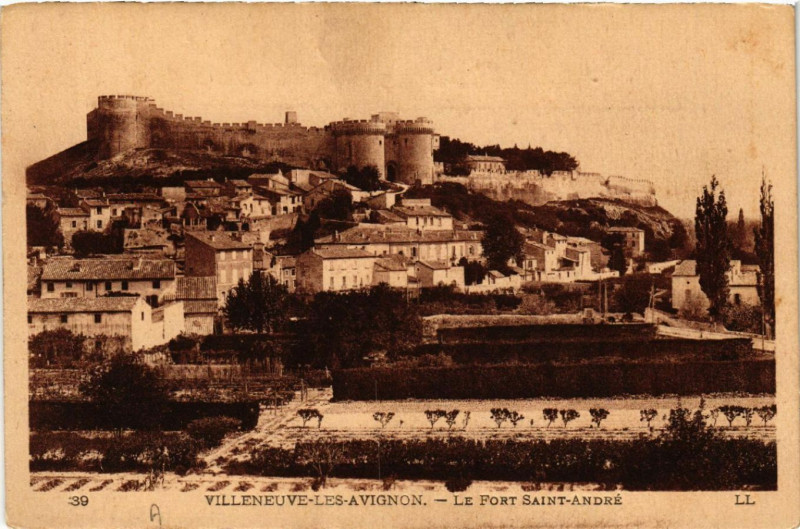 Carte postale ancienne Villeneuve-les-Avignon - Le Fort Saint-Andre à Villeneuve-lès-Avignon