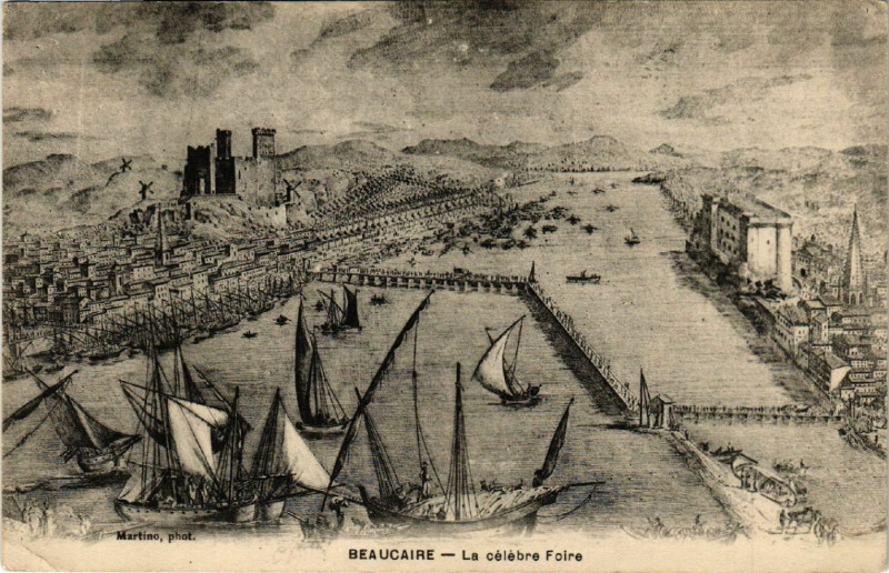Carte postale ancienne Beaucaire - La célébre Foire à Beaucaire