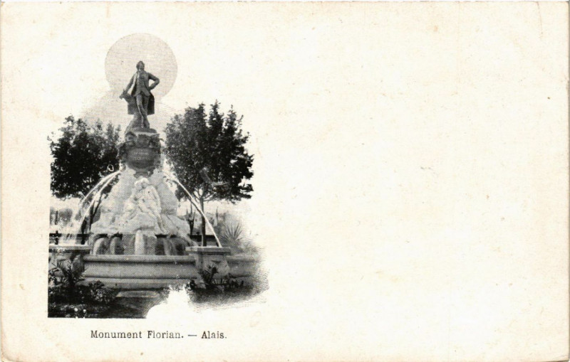Carte postale ancienne Monument Florian - Alais