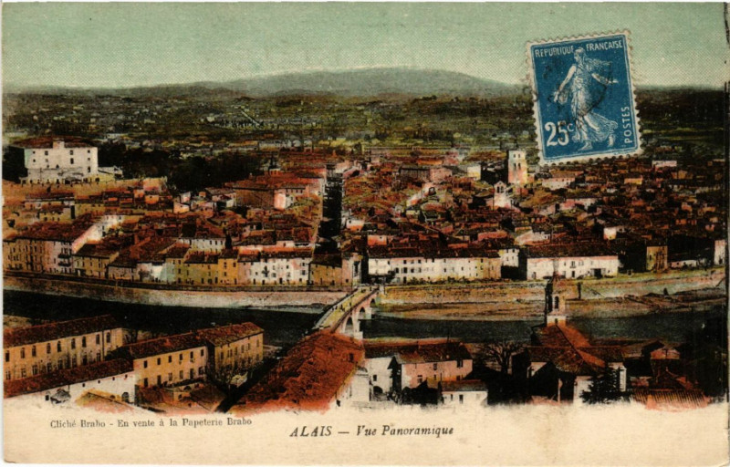 Carte postale ancienne Alais - Vue Panoramique