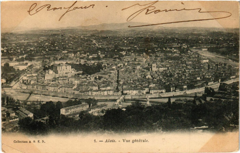 Carte postale ancienne Alais - Vue générale