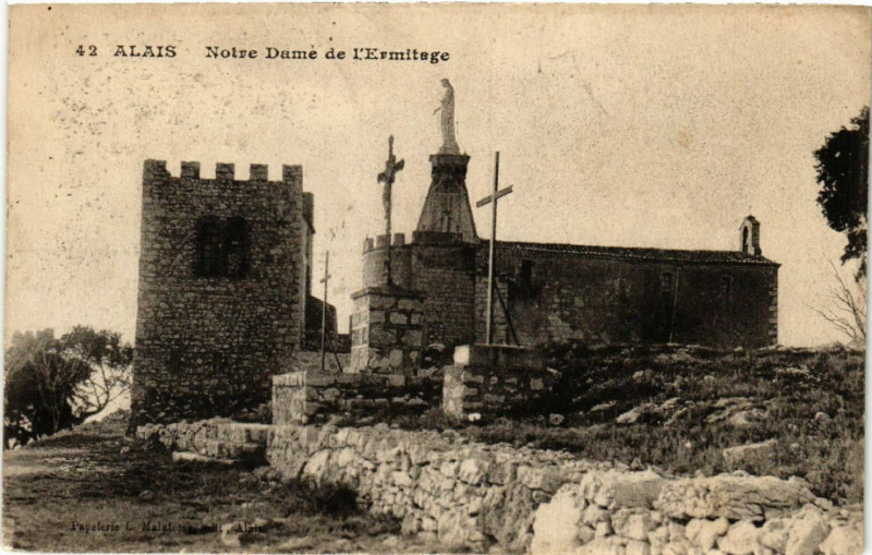 Carte postale ancienne Alais - Notre-Dame de l'Ermitage