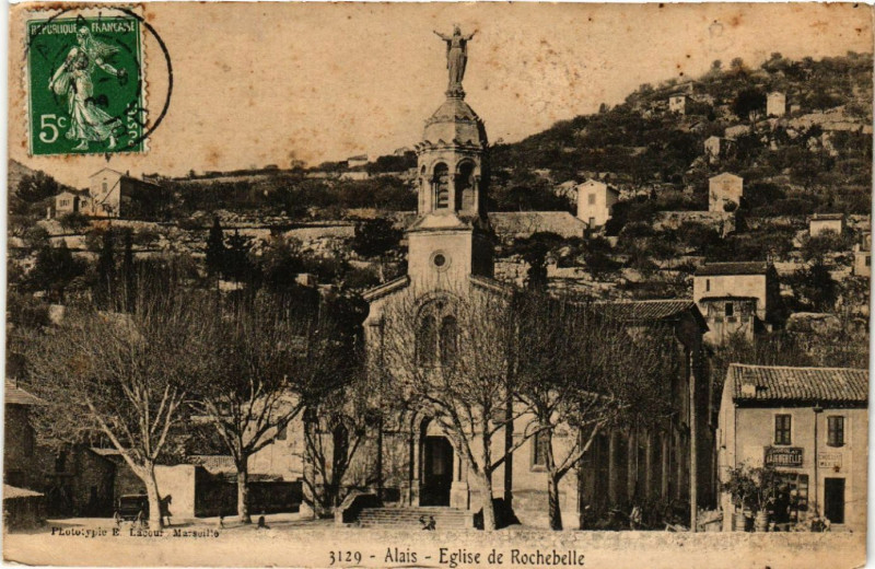 Carte postale ancienne Alais - Eglise de Rochelle