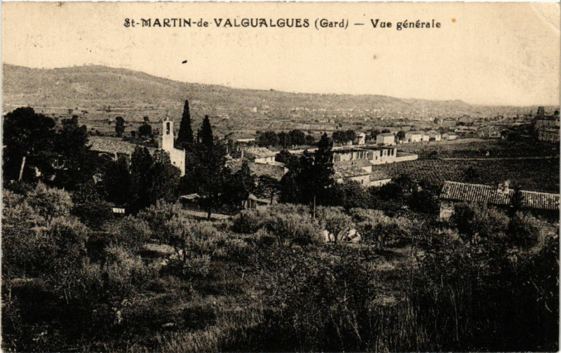 Carte postale ancienne Saint-Martin-de-Valguagues - Vue générale