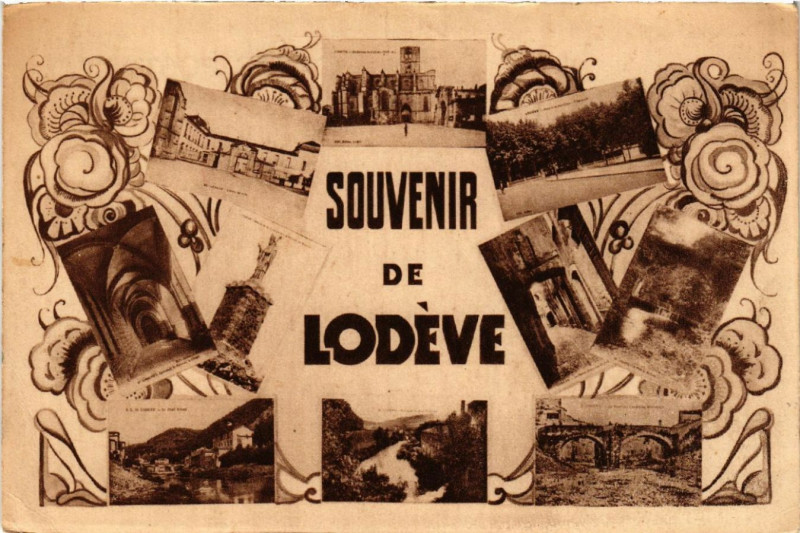Carte postale ancienne Souvenir de Lodéve