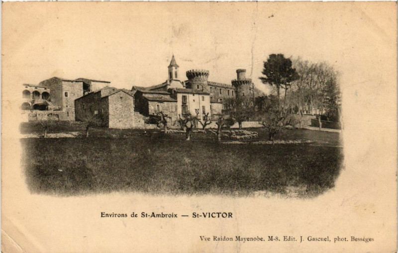 Carte postale ancienne Environs de Saint-Amboix - Saint-Victor