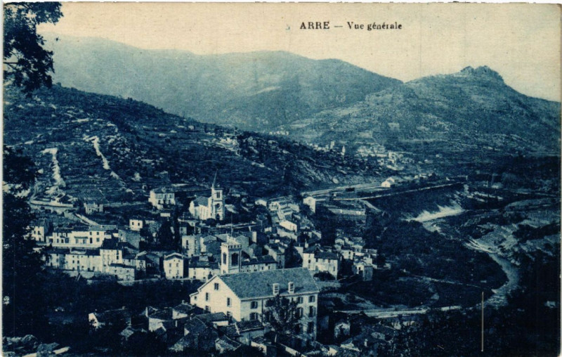 Carte postale ancienne Arre - Vue Générale à Arre