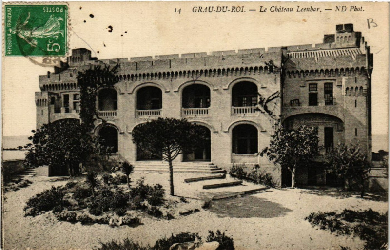 Carte postale ancienne Grau-du-Roi - Le Chateau Léenbar
