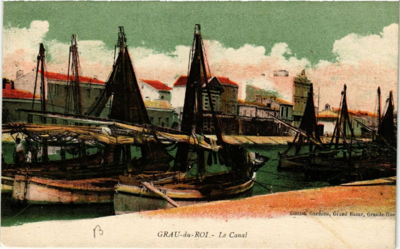Carte postale ancienne Grau-du-Roi - Le Canal