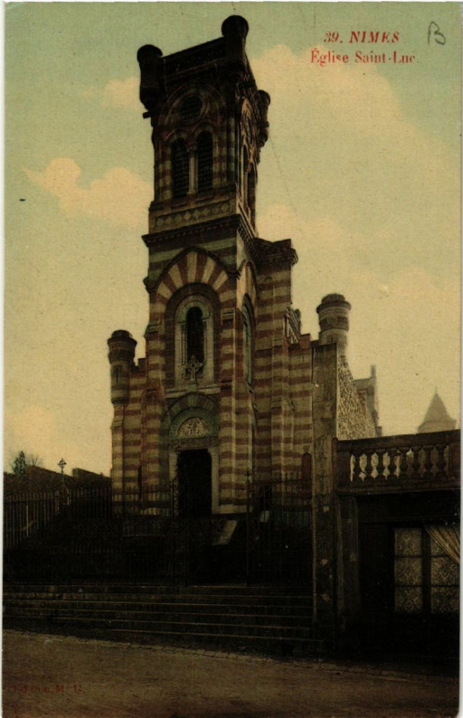 Carte postale ancienne Nimes - Eglise Saint-Luc à Nîmes
