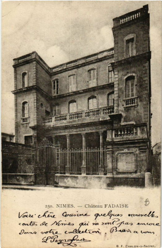 Carte postale ancienne Nimes - Chateau Fadaise à Nîmes