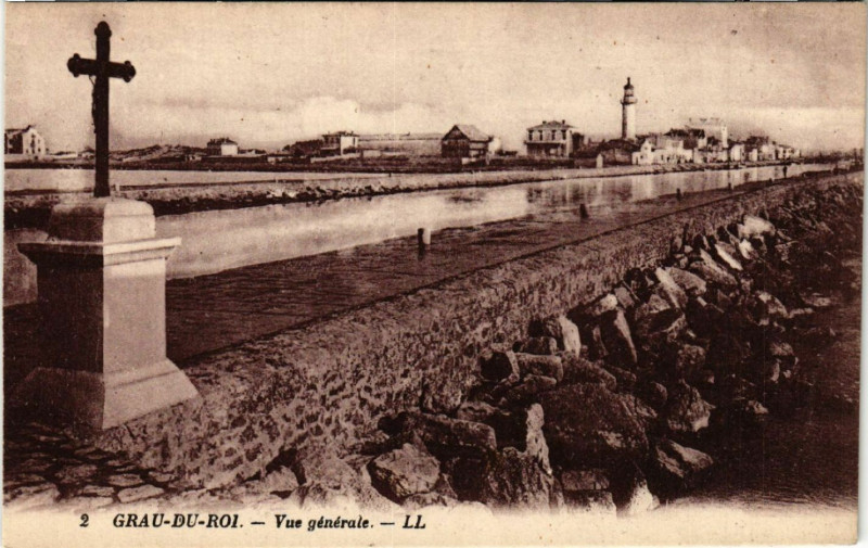 Carte postale ancienne Grau-du-Roi - Vue générale