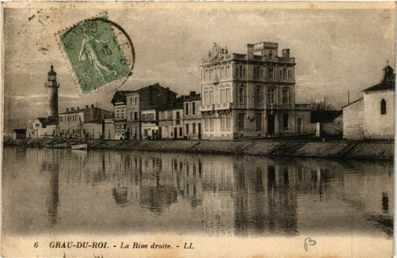 Carte postale ancienne Grau-du-Roi - La Rive droite