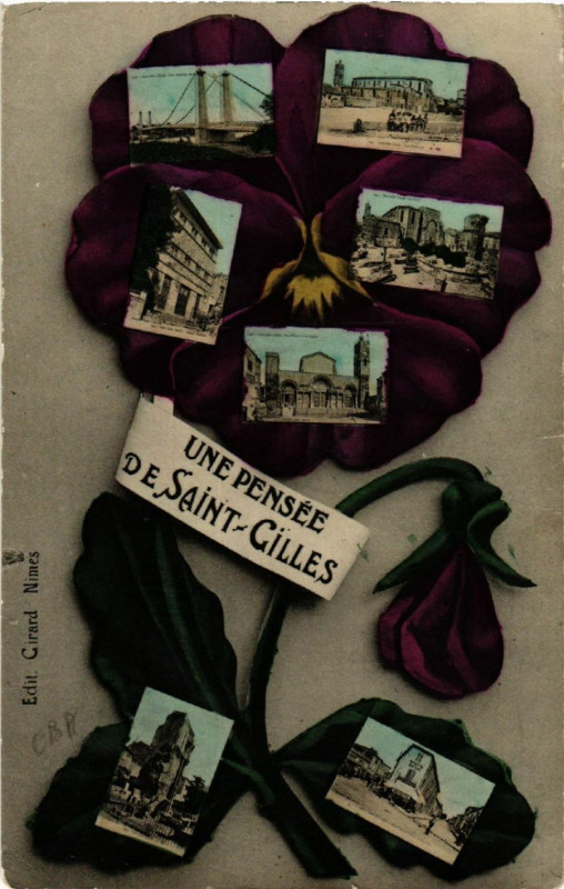 Carte postale ancienne Une Pensée de Saint-Cilles