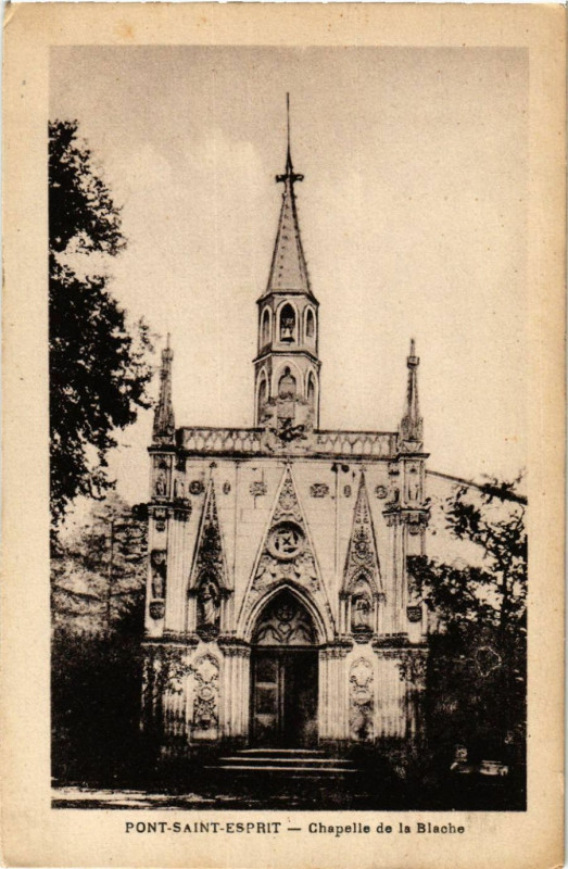 Carte postale ancienne Pont-Saint-Esprit - Chapelle de la Blanche à Pont-Saint-Esprit
