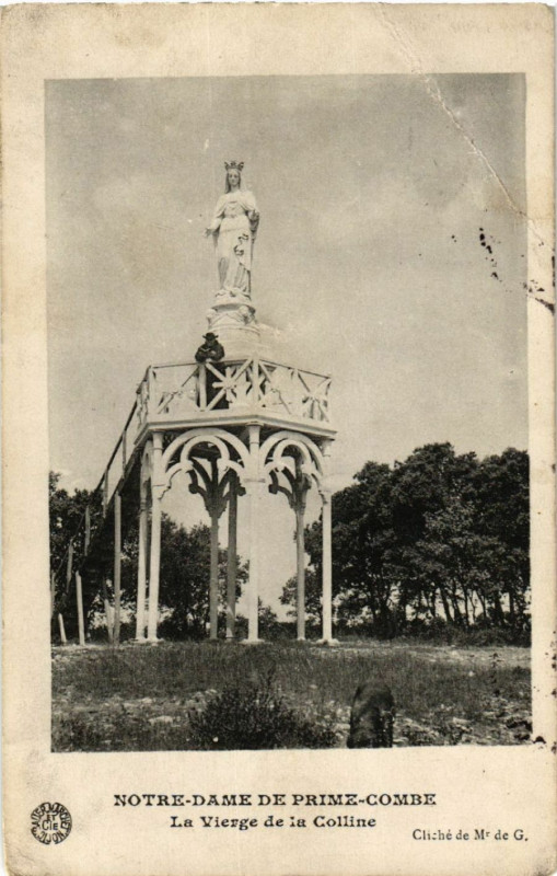 Carte postale ancienne Notre-Dame de Prime-Combe - La Vierge de la Colline