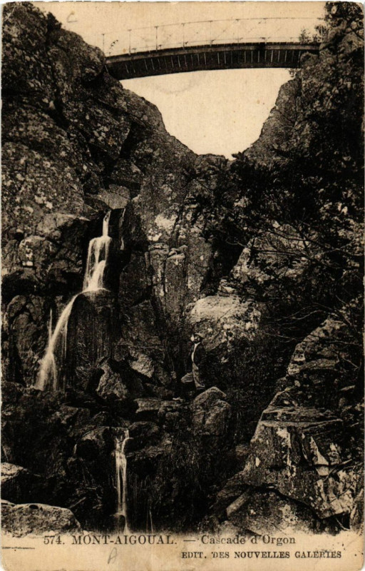Carte postale ancienne Mont-Aigoual - Cascade d'Orgon