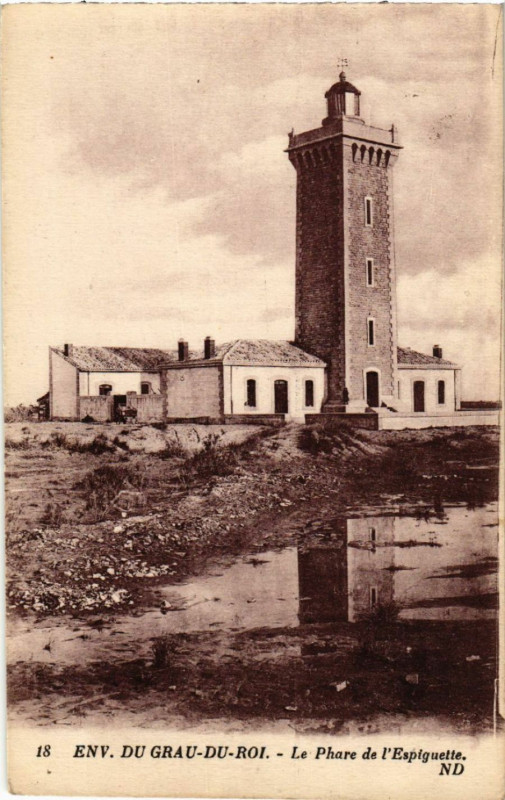 Carte postale ancienne Env. du Grau-du-Roi - Le Phare de l'Epiguette