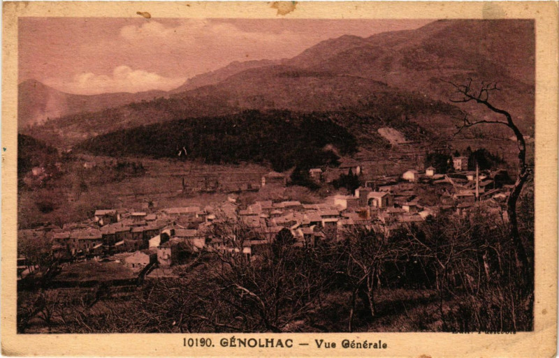 Carte postale ancienne Genolhac - Vue Générale à Génolhac