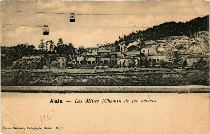 Carte postale ancienne Alais - Les Mines