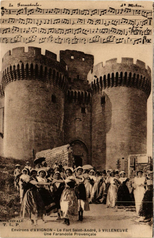 Carte postale ancienne Environs d'Avignon - Le Fort Saint-Andre