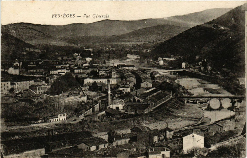 Carte postale ancienne Besseges - Vue Générale à Bessèges